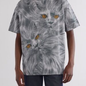 Givenchy Gray Cat Print T-Shirt